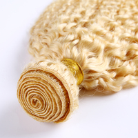 Meilleures ventes : Lot de mèches de cheveux humains 100% Remy, double épaisseur, blond vierge, texture lisse soyeuse, 100g