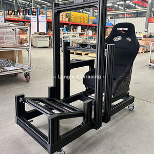 Soporte de pantalla triple grande de aluminio Soporte de tres pantallas <span class=keywords><strong>para</strong></span> marco Sim Rig Varios <span class=keywords><strong>juegos</strong></span> de engranajes de coche de base de transmisión directa - Product Image 1