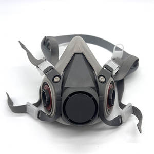 Masker Gas setengah wajah silikon, <span class=keywords><strong>Respirator</strong></span> anti debu 3D filter dapat diganti ganda dengan harga rendah - Product Image 6