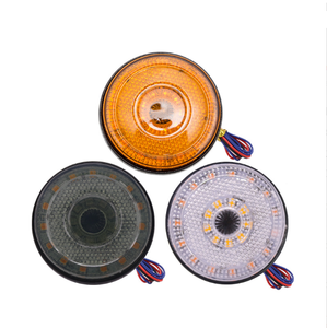 Feux arrière de moto à LED ambre rouge ronds de 12 V, feux de position latéraux, feux de brouillard arrière pour camion <span class=keywords><strong>remorque</strong></span> - Product Image 1