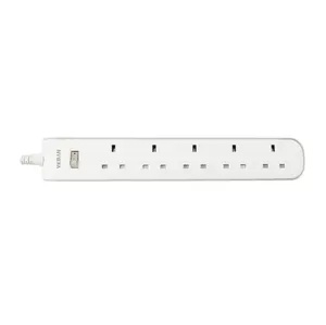 Veban Design UK type Power Socket Extension Portable Multi Extension Socket 4 Way 3Usb Power Strip