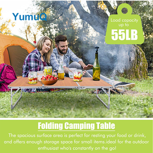 YumuQ New Foldable Portable Square Lightweight Camping Aluminium Travel Outdoor Picnic <strong>Table</strong> <strong>Legs</strong> - Product Image 2