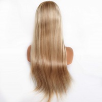 Perruques en cheveux humains blonds naturels vierges slaves, double densité, fabriquées à la machine, demi-part en U, qualité supérieure, fournisseur de premier plan