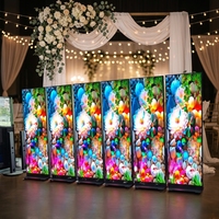 Afficheur LED portable léger et réglable en hauteur, signalétique numérique d'intérieur avec contrôle du contenu via WIFI et USB