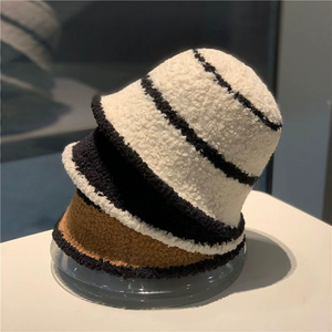 Sombrero de Pescador Unisex de Mezclilla con Paneles a Rayas, Estilo Moderno para las Cuatro Estaciones, Versátil, Cálido, el Mejor Regalo - Product Image 1