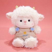 Peluche Mouton Mignon et Moelleux avec Tenue Imprimée Lait, Jouet en Peluche Doux pour Enfants, Idéal comme Cadeau