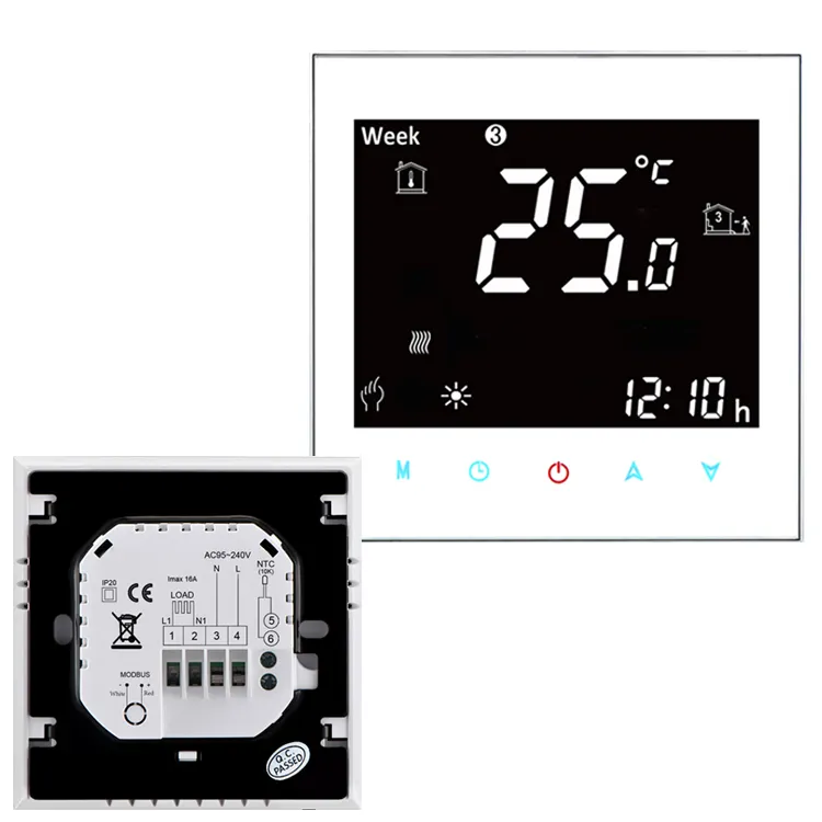 Beca BHT-2000 Wifi Lcd Smart Room Thermostat Temperature Control With Weather Humidity Sensor Hrv System   Parts 24vac