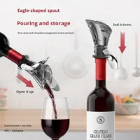 Aérateur de vin à interrupteur à une touche, verseur pour le stockage, distributeur automatique de liquide pour spiritueux et huile, bec verseur anti-fuite, conception anti-reflux