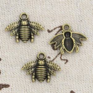 Colgantes de abeja de <span class=keywords><strong>miel</strong></span> de abejorro de Color plateado tibetano Vintage antiguo, abalorios de aleación de 21x16mm para fabricación de joyas y artesanía hecha a mano DIY - Product Image 5