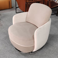 Fauteuil pivotant moderne en velours de luxe, confortable, rembourré, pour salon, meubles de salon