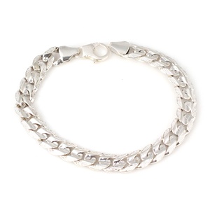 สร้อยข้อมือเงินแท้ 925 ลายโรแมนติก แบบ Curb Chain ขนาด 0.9 มม. งานแฮนด์เมดสไตล์ตุรกี ประดับด้วยหินธรรมชาติสำหรับผู้หญิง - Product Image 1