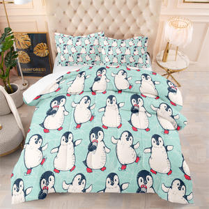 Colcha decorativa de fábrica OEM, Panel de dibujos animados, algodón, niños, Princesa, niña, juego de cama estampado, juego de funda nórdica estampada - Product Image 2