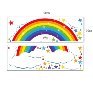 Decalcomanie da parete <span class=keywords><strong>arcobaleno</strong></span> Peel and Stick <span class=keywords><strong>adesivo</strong></span> da parete <span class=keywords><strong>arcobaleno</strong></span> colorato autoadesivo per la decorazione della camera da letto delle ragazze cameretta dei bambini - Product Image 4