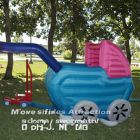 En gros Personnalisé Durable Géant Gonflable Art Modèle Dessin Animé Décoration De Vacances Gonflable Bébé Modèle De Voiture pour La Publicité