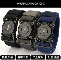 Ceinture tactique unisexe réglable, confortable, colorée, en polyester élastique robuste pour l'extérieur, vente en gros