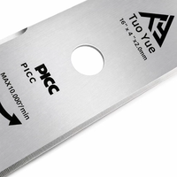 Lame de tondeuse à gazon droite en acier blanc Tuoyue de 405 mm (16 pouces) pour désherbage