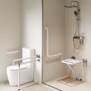 Barres d'appui en acier inoxydable et plastique, mains courantes anti-chute pour salle de bain, toilettes, douche, rails de sécurité pour personnes âgées et handicapées - Product Image 2