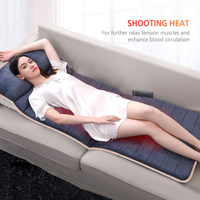 Coussin de massage chauffant vibrant Shiatsu de haute qualité avec contrôle de la minuterie, design pliable portable pour un soulagement corporel complet