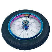 Roue de 12 pouces avec jante en acier coloré, rayons en aluminium, pneu en caoutchouc à air, 21 vitesses et fourche en alliage de magnésium pour enfants