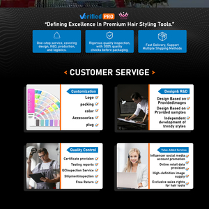 Điện gốm nhanh chóng thẳng tóc ép tóc LED tiêu cực ion công nghệ di động quá nóng bảo vệ dễ dàng mịn - Product Image 5