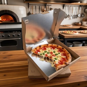 Scatole in Carta Kraft all'Ingrosso per Hamburger e <span class=keywords><strong>Pizza</strong></span>, Confezioni Personalizzate <span class=keywords><strong>a</strong></span> Prezzo Conveniente per Fast Food - Product Image 2