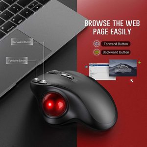 Ratón Inalámbrico Trackball Recargable, Modelo Dual BT 2.4G USB, 3 DPI Ajustables, Ergonómico para Computadora, Android, Windows - Product Image 5