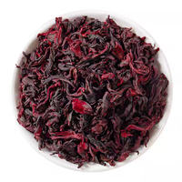 Huaran Premium Fragments de fleurs d'hibiscus séchées Tisane saine sucrée et acidulée en abondance