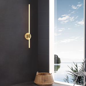 <span class=keywords><strong>Applique</strong></span> murale néon Led moderne fantaisie décorative OEM pour décoration intérieure salle de bain chambre à coucher lampe design or noir - Product Image 4