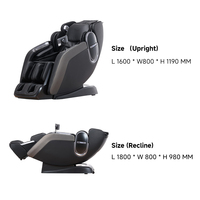 Fauteuil de massage intelligent ZhouQi avec écran tactile 7 pouces, zéro gravité, shiatsu 3D, airbag intégral, inclinable, charge sans fil pour la maison et le bureau