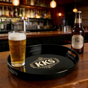 Bandeja de Bar de Plástico Resistente con Logotipo Personalizado, Antideslizante, Apta para Alimentos, con Asas para Cerveza, Vino, Vasos, Botellas, <span class=keywords><strong>Pub</strong></span> - Product Image 2