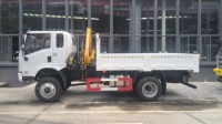 Camion grue articulée SHACMAN 4x4 de 2 tonnes avec benne de 4,2 m, personnalisable, directement d'usine, tout-terrain, pour usages multiples