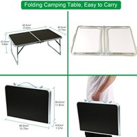 Petite table pliante légère et portable en aluminium pour le camping, le pique-nique et le barbecue.