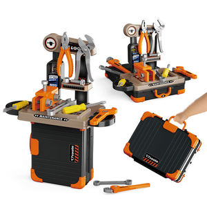 Banc d'outils pour enfants 2-en-1 pour garçons-28 PCS <span class=keywords><strong>Jouet</strong></span> d'<span class=keywords><strong>atelier</strong></span> de construction et de simulation-Banc de travail sûr et durable - Product Image 1