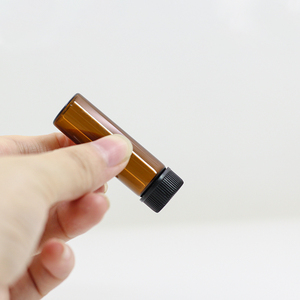 Bán buôn tùy chỉnh nhỏ hổ phách chai thủy tinh 1ml-5ml Rỗng tinh dầu container với vít cap - Product Image 3