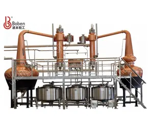 Boben Hot Selling Double Boiler Still Quality Copper Distillation Equipment Spirit Still Distiller System Moonshine Distiller