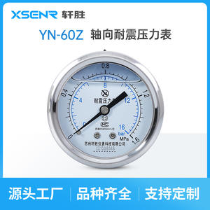 Manómetro de Presión Suzhou Xuansheng YN60Z 1.6MPa, Resistente a Vibraciones Axiales, Carcasa de Acero Inoxidable, Diámetro de 60 mm - Product Image 5