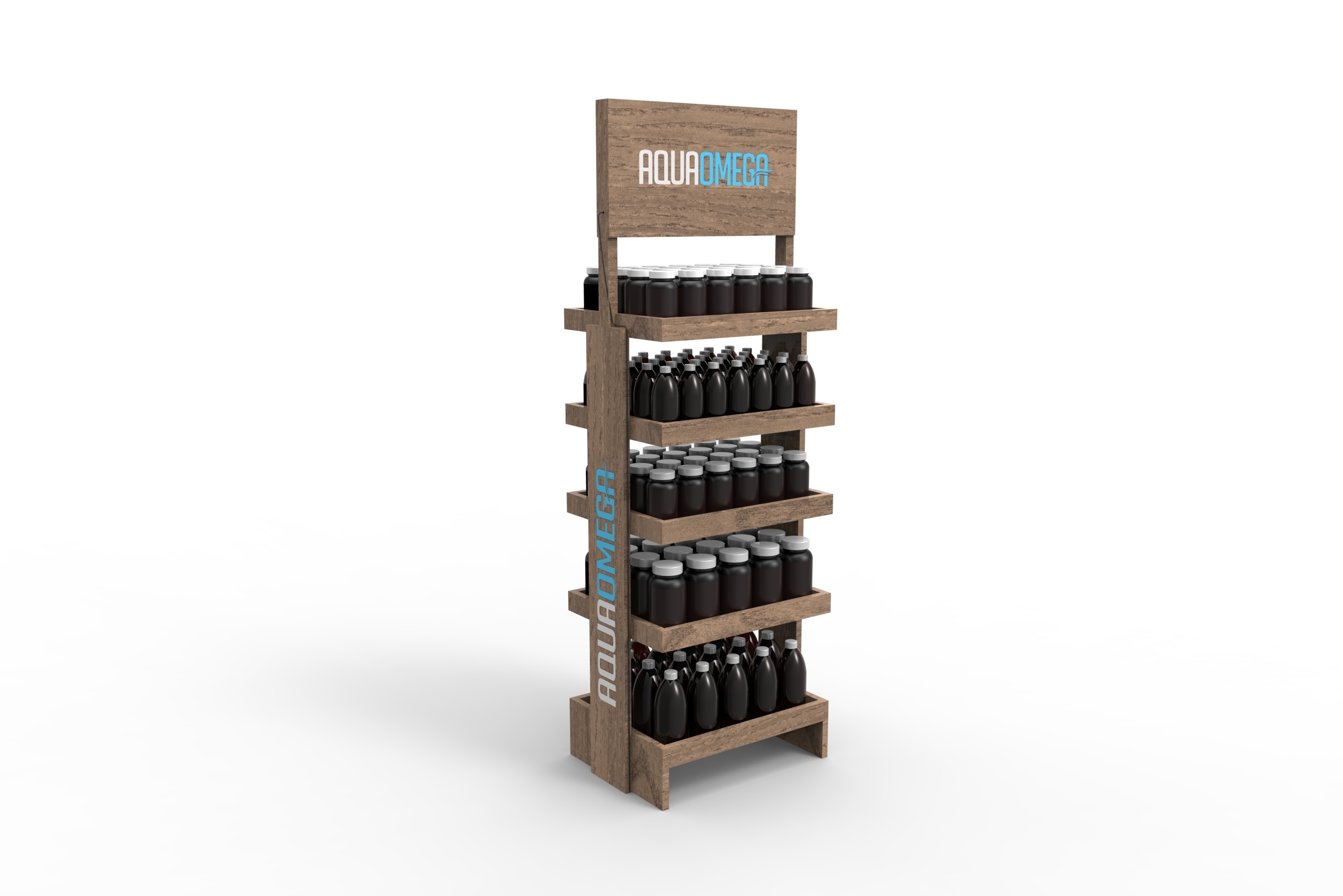 New Arrival Wood Display Stand Bottle Display Rack for Healthcare Products — view 3