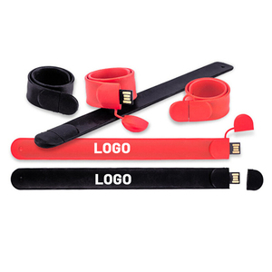 Custom Slap Band Flash Drive Pulsera de silicona colorida <span class=keywords><strong>USB</strong></span> 2,0 Pulsera Flash Pen Drive para regalos - Product Image 1