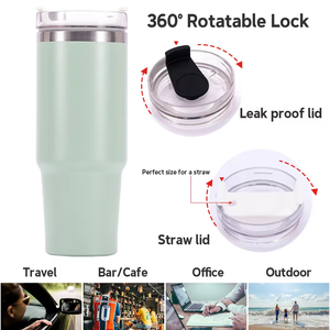 Vaso Térmico de Café de 40oz con Asa para Grabado Láser OSL-03, Taza de Viaje con Aislamiento al Vacío, Vaso para Coche sin BPA para Venta al por Mayor - Product Image 3