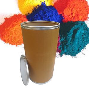 Tambor de Fibra CH con Aros de Hierro y un Diámetro de 38 cm para Contenedores de Polvo como Tintes - Product Image 1