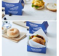 Boîte d'emballage alimentaire de haute qualité, anti-humidité, modèle 52025, pour sandwichs, œufs brouillés, burgers et petit-déjeuner importés