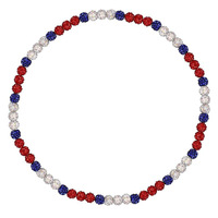 Collier et bracelet YWJC Crystal 2024 Hiphop en argile et strass, multicolores, 4 tailles, perles de baseball pour jeunes
