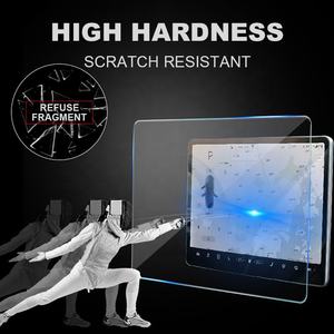 Film de protection d'écran en verre trempé personnalisé pour Tesla, dureté 9H, anti-lumière bleue, anti-taches d'huile, imperméable, anti-traces de doigts - Product Image 3