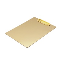 Clip Conseil Écriture Pad Outil En Acier Inoxydable Or Bureau Pliage avec Clip Réception Documents Test Papiers Organisateur Enseignement Fourniture