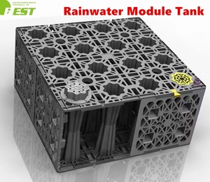 Module de stockage d'eau de pluie souterrain recyclé, réservoir de drainage pour l'aménagement paysager et le recyclage des eaux de pluie dans les parcs - Product Image 5