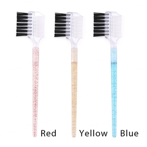 Peigne à cils et brosse à sourcils 2 en 1, manche à paillettes de cristal, double usage, séparateur de cils, accessoire de beauté et de maquillage - Product Image 3