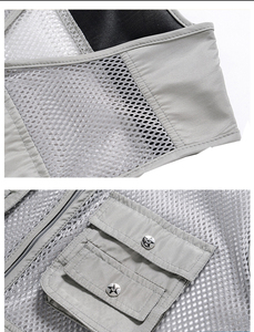 남자의 멀티 포켓 메쉬 조끼 등산 사진 후크 낚시 조끼 속건 조끼 - Product Image 4