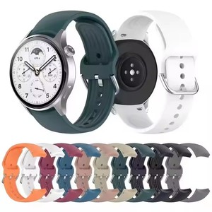 สายรัดข้อมืออัจฉริยะทำจากยางสำหรับนาฬิกา Xiaomi S1สายนาฬิกาข้อมือ S2โปร22มม. หัวเว่ย22มม. สีบริสุทธิ์สายนาฬิกาซิลิโคน - Product Image 1