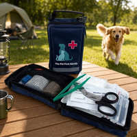 Kit d'urgence portable et pliable pour animaux de compagnie, fermeture éclair, tissu Oxford, grande capacité pour chats, chiens, oiseaux, design mignon et tendance