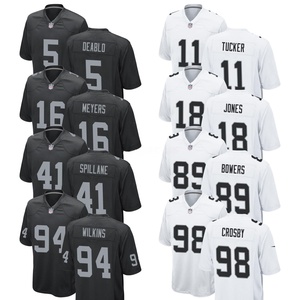 Camiseta de fútbol americano personalizada de Las Vegas para hombre, uniformes juveniles bordados cosidos, ropa deportiva, logotipos - Product Image 1